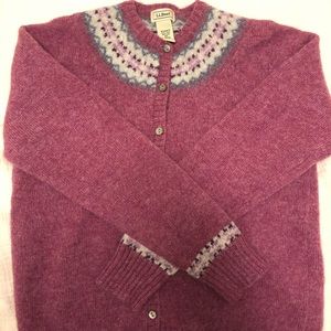 L.L. Bean 100% wool cardigan